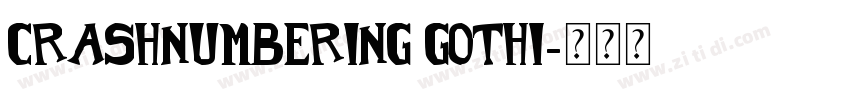 CrashNumbering Gothi字体转换